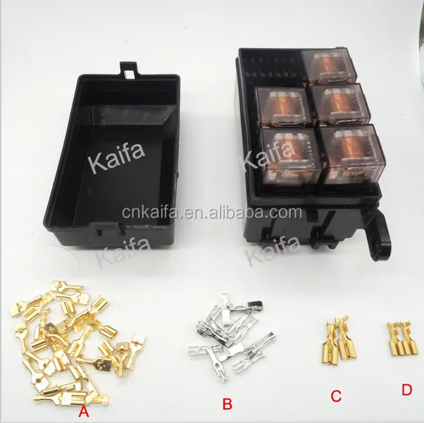 Automotive Fuse Relay Box 6 Relay Holder 5 Road Auto Parts Accessories
