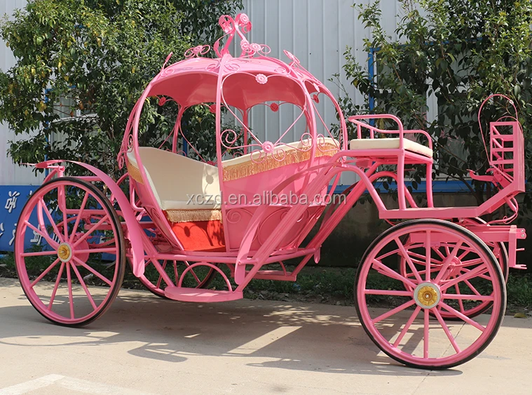 High Quality Personality pink pumpkin carriage /Cinderella Horse Drawn Carriage for sale.jpg