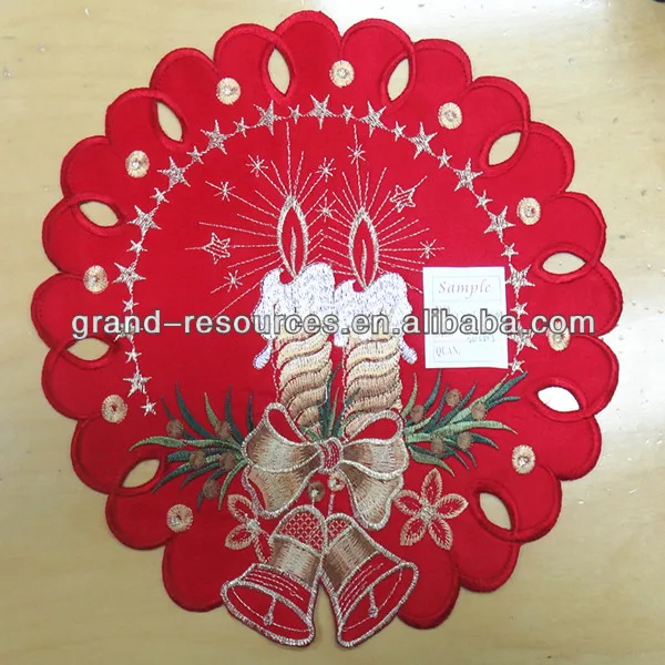 Wholesale Christmas Placemat Custom Round Lace Placemat Buy Christmas