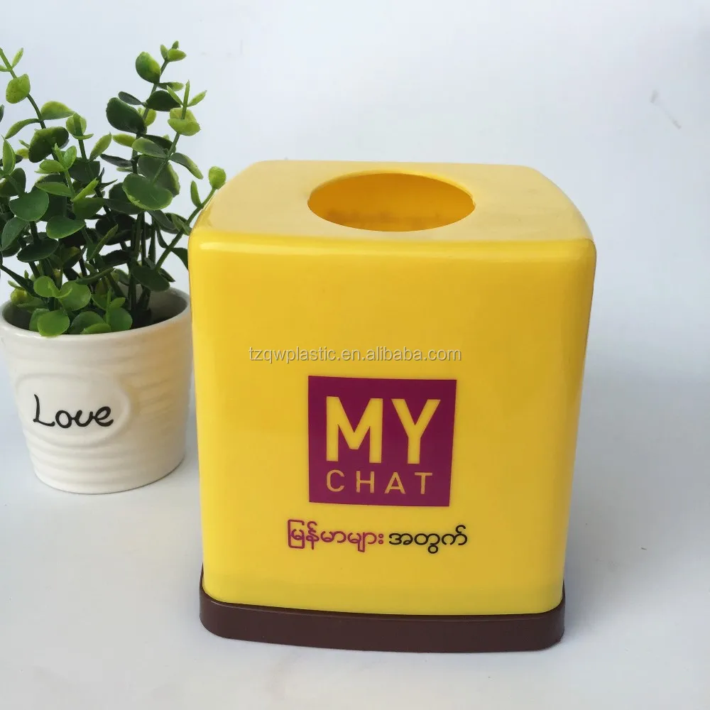 Yellow Oem Plastic Tissue Boxes For Car,Restaurant Napkin Holder Buy