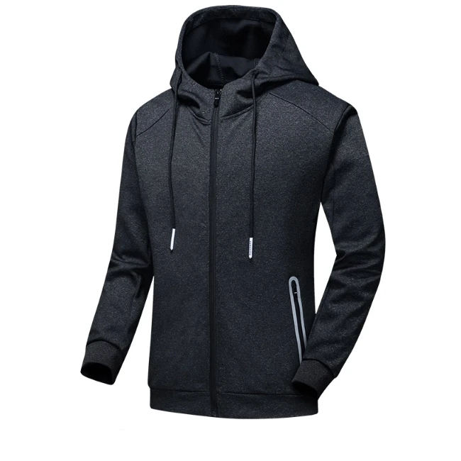 100%polyester Fleece Men's Sport Running Zip Hoody With Hood - Buy ...