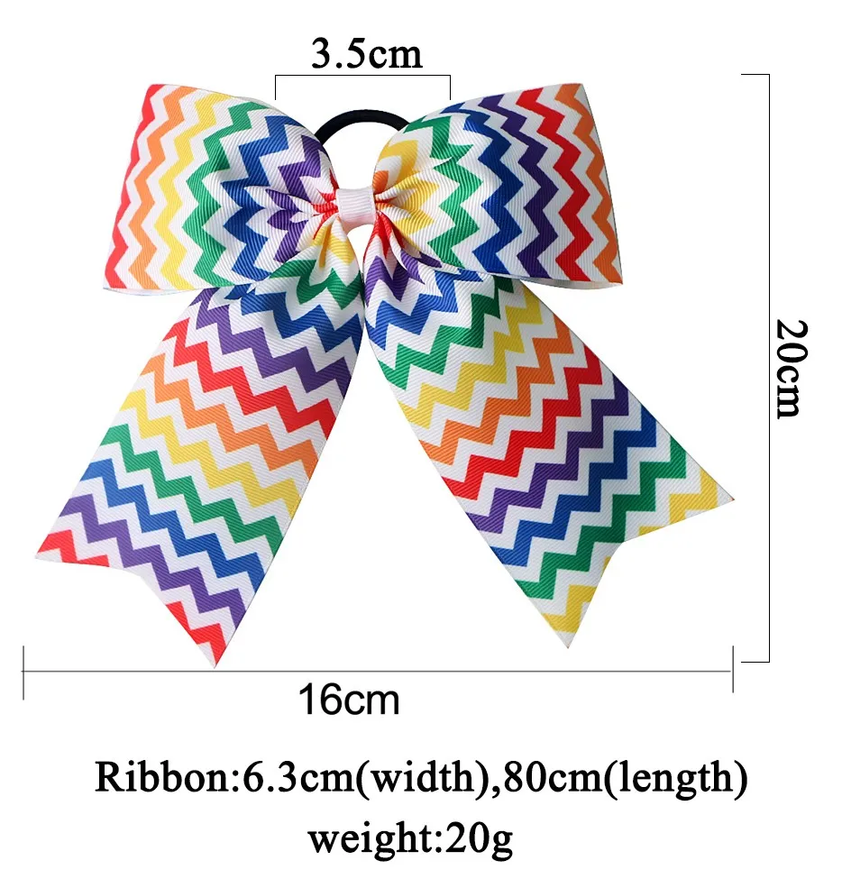 Wholesale Sublimated Girl Cheer Cheerleading Bows With Hair Ring Buy