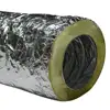 MAXLUCK 4Inch 5Feet Hvac heat resistant aluminum foil fiberglass round insulated flexible duct