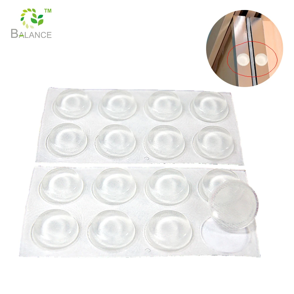 Clear Round Self Adhesive Rubber Pad Bumpers For Home Kitchen