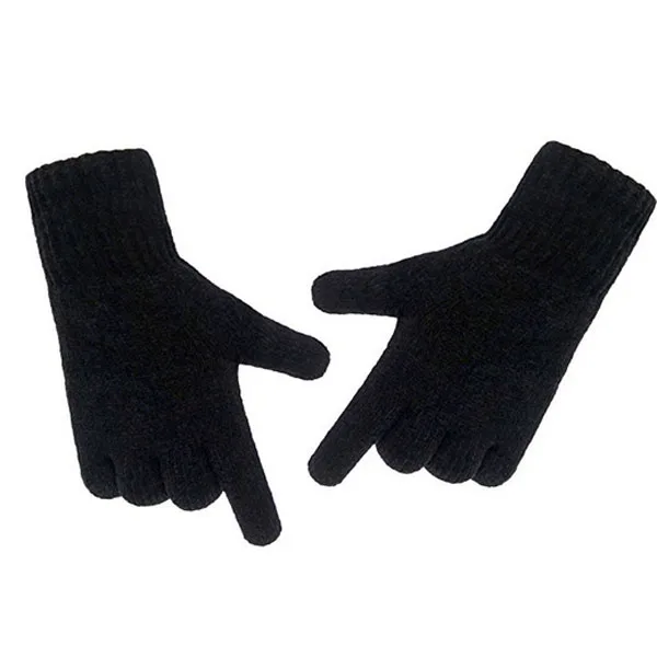 Cheap Mens Winter Soft Black Mitten Thick Stretch Knit Magic Gloves ...