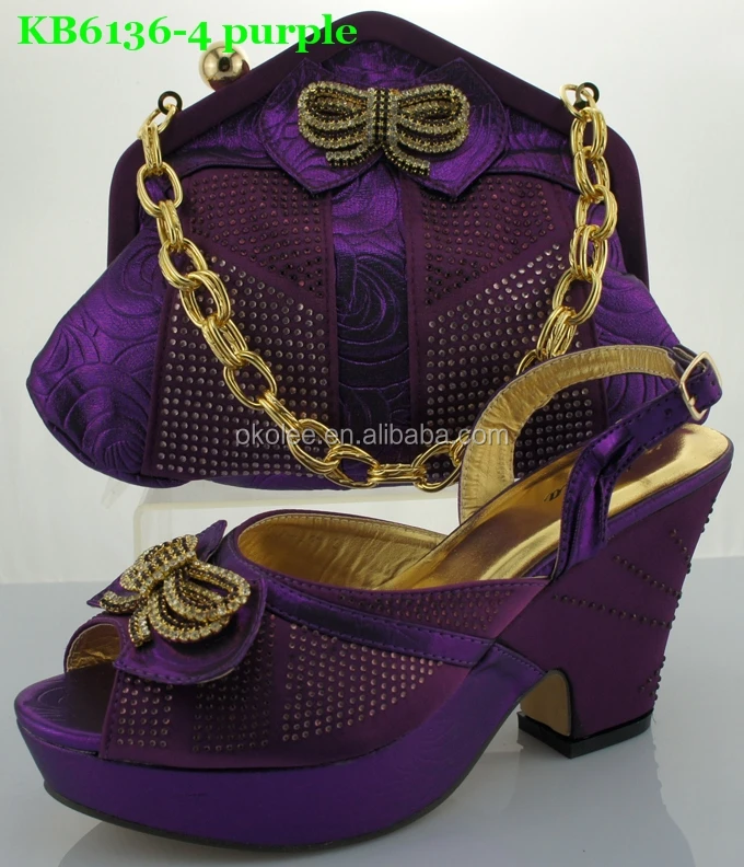 Italian Shoes And Bags To Match Women Lastest Design Kb6134 Purple Kb6136 4 Purple Jpg