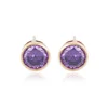 92016 Simple stone earrings, beautiful pressed earrings, colour earring