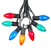 Wholesale Christmas 25ft C7 C9 25 Candles Light Bulbs Multi Color Incandescent String Lights