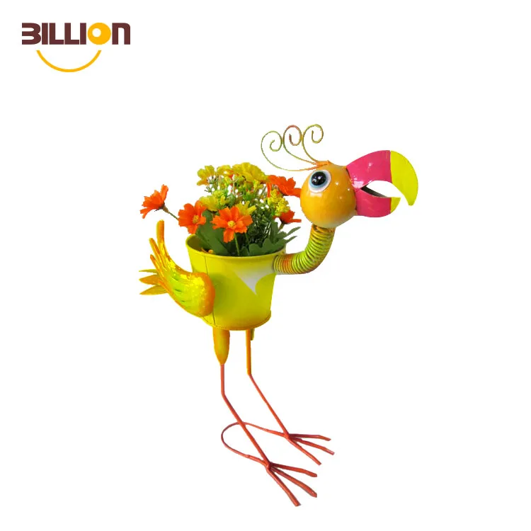 漫画の動物の花のプランターかわいい鳥の金属鍋の庭の装飾多肉植物のプランター Buy 庭の装飾多肉植物プランター かわいい鳥金属ポット 漫画動物花 プランター Product On Alibaba Com