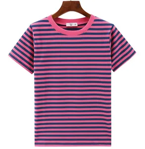 Wholesales Unisex 95%Cotton 5%Spandex Striped Mens Tshirt Boys Yarn Dyed Striped Basic T Shirt TopTee Brand T-shirts Wholesales Unisex 95%Cotton 5%Spandex Striped Mens Tshirt Boys Yarn Dyed Striped Basic T Shirt