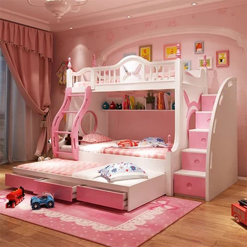 white bunk bed set