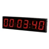 Giant 4 Inch 6 Digit Multifunctional Wall Clock Red LED Big Digital Clock