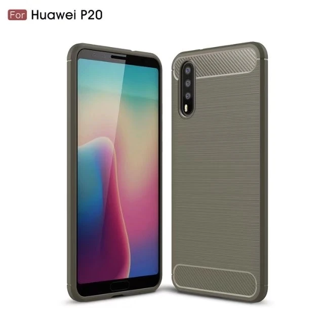 New Arrival Carbon Fiber Tpu case for HUAWEI P20 brushed tpu soft cover for HUAWEI P20