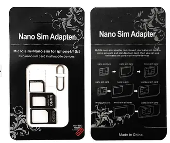 Nano Micro Sim Card Adapter Converter For Iphone 4 4s 5 Buy Sim