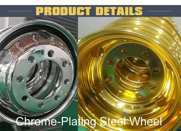 chrome steel wheels 22.5 high quality steel wheel rim 22.5 weight new passenger car wheels