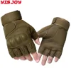 Professional fingerless hard knuckle tactical military issue gloves combat army airsoft police gloves