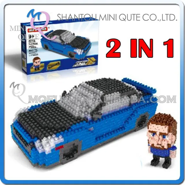 ミニquteレレブラザー2で1高速&激怒ブライアンo'connerムービーモデルプラスチックビルディングブロックレンガ教育玩具号6215