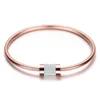 MECYLIFE Newest Flexible Chain Zircon Rose Gold Bangle