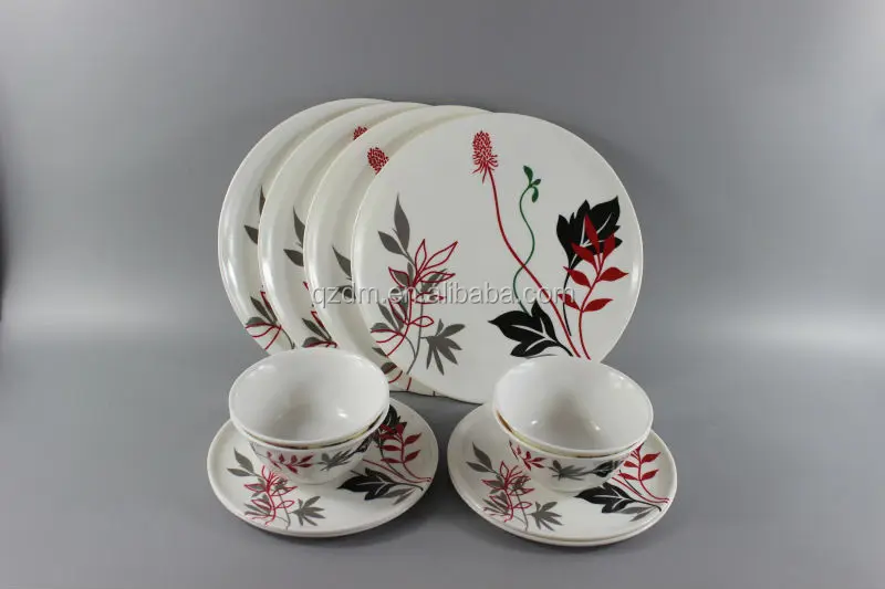 12 pcs melamine dinnerware sets