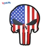 Punisher Morale Skull Flag PVC Patch 3D Rubber Patches Airsoft Sports Military Tactical Clothes Backpack Badge