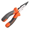 Fully polish heavy duty TPR handle long nose clamp CR-NI pliers of multifunction