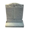 Flower Carving White Marble Grave Stone for Cemetery Headstones