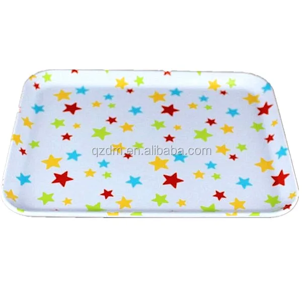 Star Print Melamine Rectangle Serving Tray For Sale