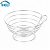 Decorative metal wire cup shape serving basket Iron wire fruit bread