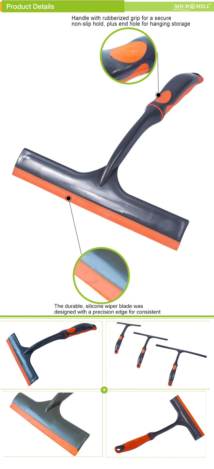 Professional Small Car Cleaning Rubber Squeegee Cleaner Silicone Window