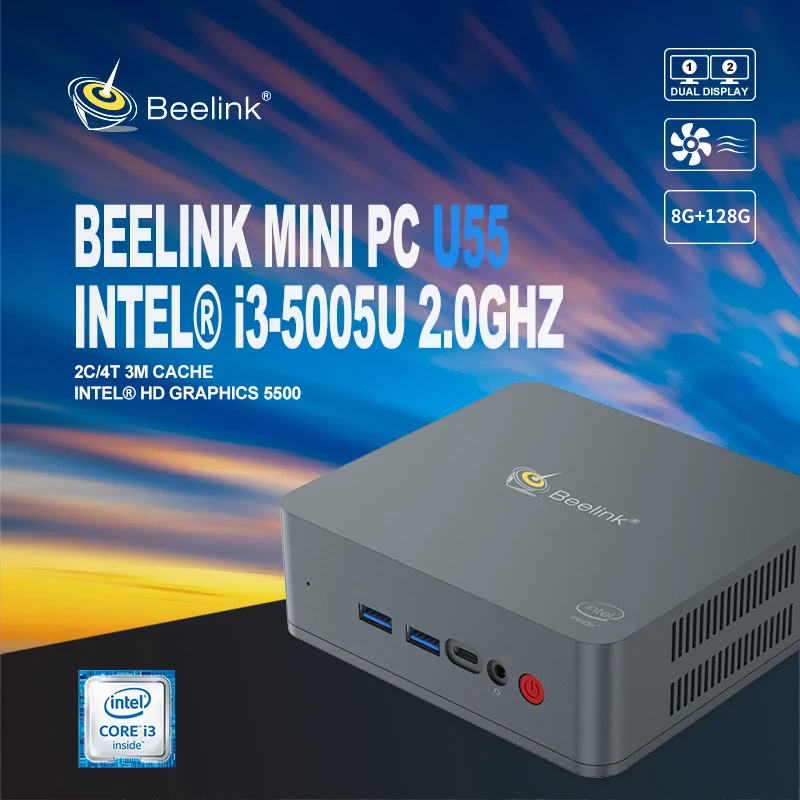 Cooling Fan Beelink Mini Computer U55 Intel I3 5005u Quad Core Support