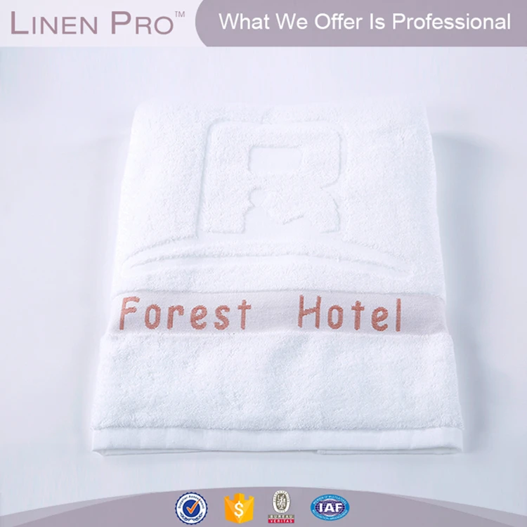 Custom Commercial Hotel Towel 100 Cotton From Philippines,Coton White