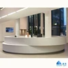 Modern office furniture latest design solid surface double circle design reception front desk/counter