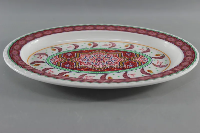 16.5"Melamine Wave Oval Dinner Plate ,Melamine oval plate