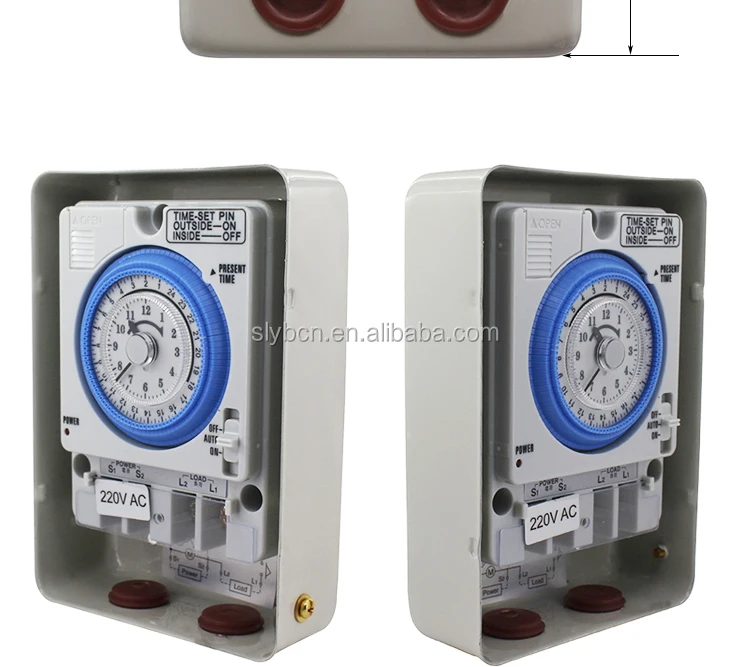 Ac220v 24hours Mechanical Rotary Timer Switch Tb35 With Metal Box Time