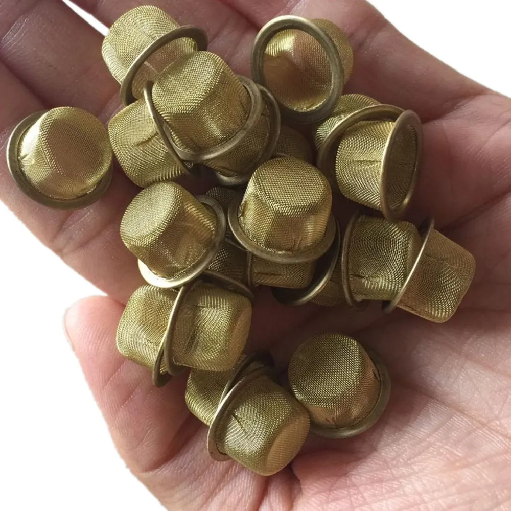 Brass / Stainless Steel Bowl Shape Smoking Pipe Screen Micron Filter
