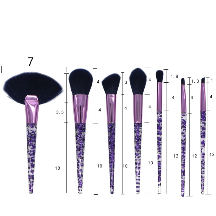 Wholesale Makeup Distributors Purple 7 Pcs Acrylic Makeup Brush Holder Buy Wholesale Makeup