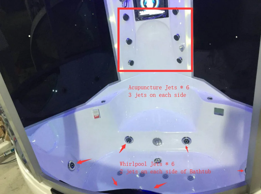 bathroom luxury free standing jaccuzzi bathtubs whirlpools /sex massage shower room /steam room for sale