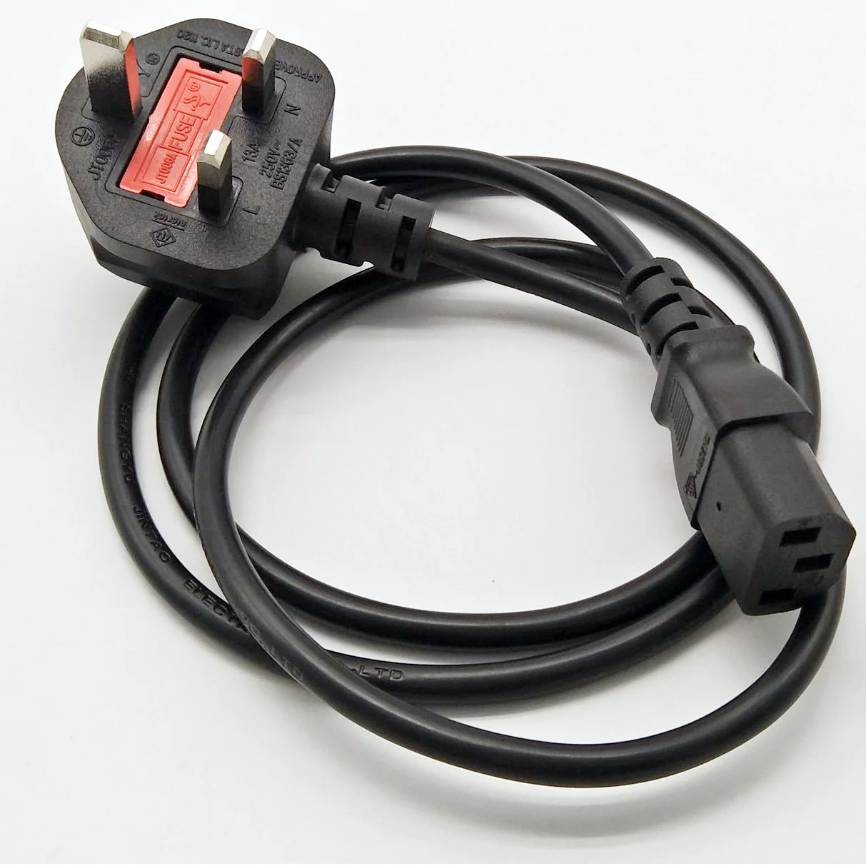 6 Feet British Mini Uk 3 Prong Computer Monitor Power Cord None Fuse Bs