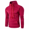 High collar cowl men's cotton polyester red oem men high neck hoodie