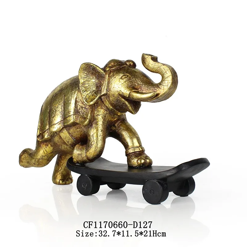 resin animal statues elephant statues dog statues elephant ride a bike dog ride a bike for home decor factory