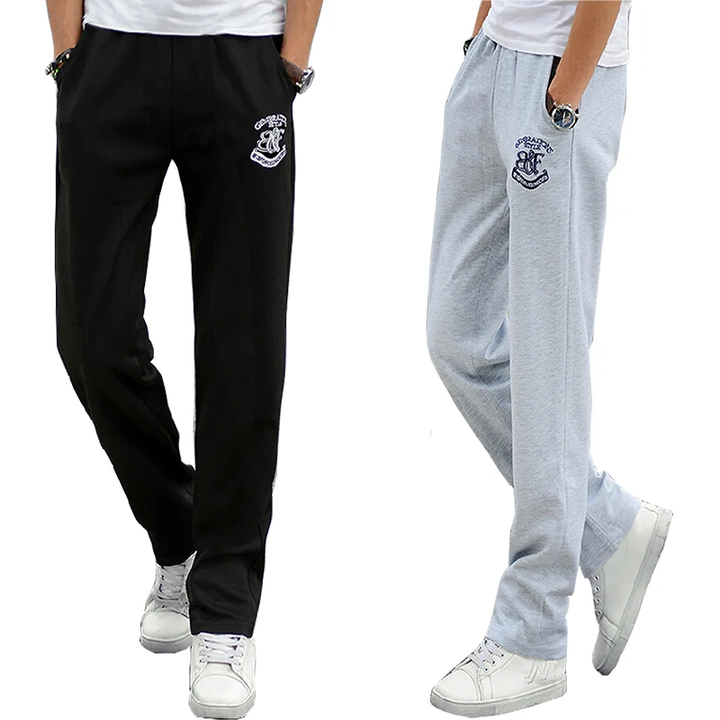 mens cotton sweatpants with elastic cuffs