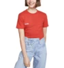 Customized classic style pocket tee women Logo plastisol print ring spun cotton t-shirt wholesale