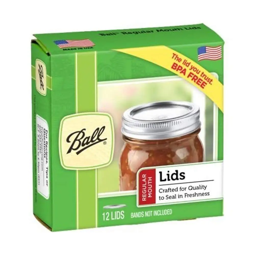 Ball Regular Mouth Size Canning or Mason Jar Lids, 4 dozen or 48 lids total