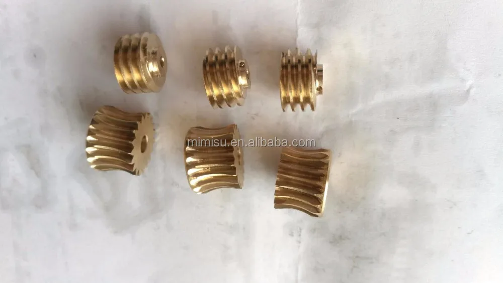 High Precise M0.2,M0.3,M0.4 Small Brass Worm Gear And Wheel Set For