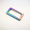 Iridescent zinc alloy rectangle D ring for briefcase colorful metal buckle for handbags stunning bag fittings