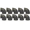 NR DIY Pipe Furniture, 1/2 Inch Threaded Pipe fitting Black Malleable Iron Cast 90 Degree Elbow for decor