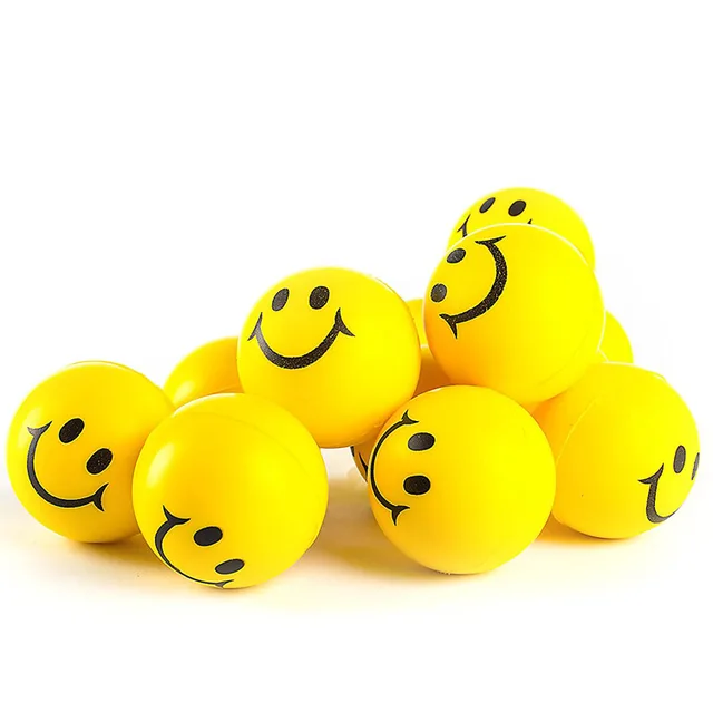 custom anti pu soft funny smile smiley face argos stress ball
