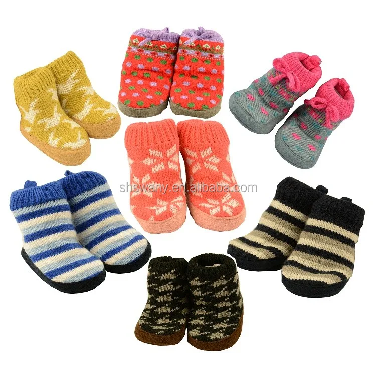 Fancy Funny Cute Kids Slipper Socks Shoes Indoor Outdoor Baby Kids Slippers Socks Shoes Colorful Knitted Baby Slipper Socks Shoe Buy Slipper