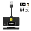 Rocketek multi-function portable smart memory card reader with 7cm USB cable computer accessories