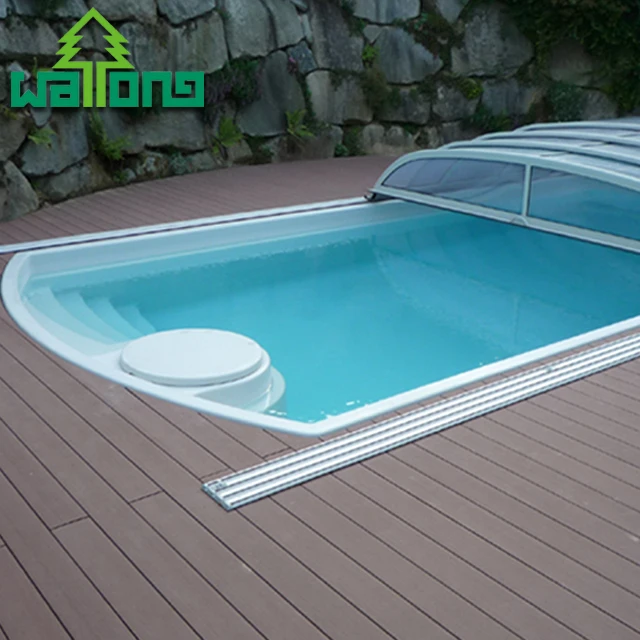 
Recyclable composite material around swimming pool WPC decking flooring 
